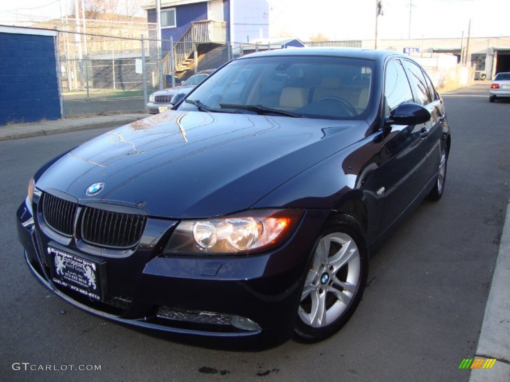 2008 3 Series 328xi Sedan - Monaco Blue Metallic / Beige photo #1