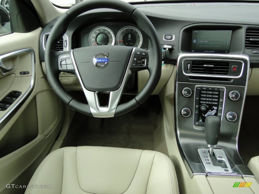 2012 S60 T5 - Black Sapphire Metallic / Soft Beige photo #18