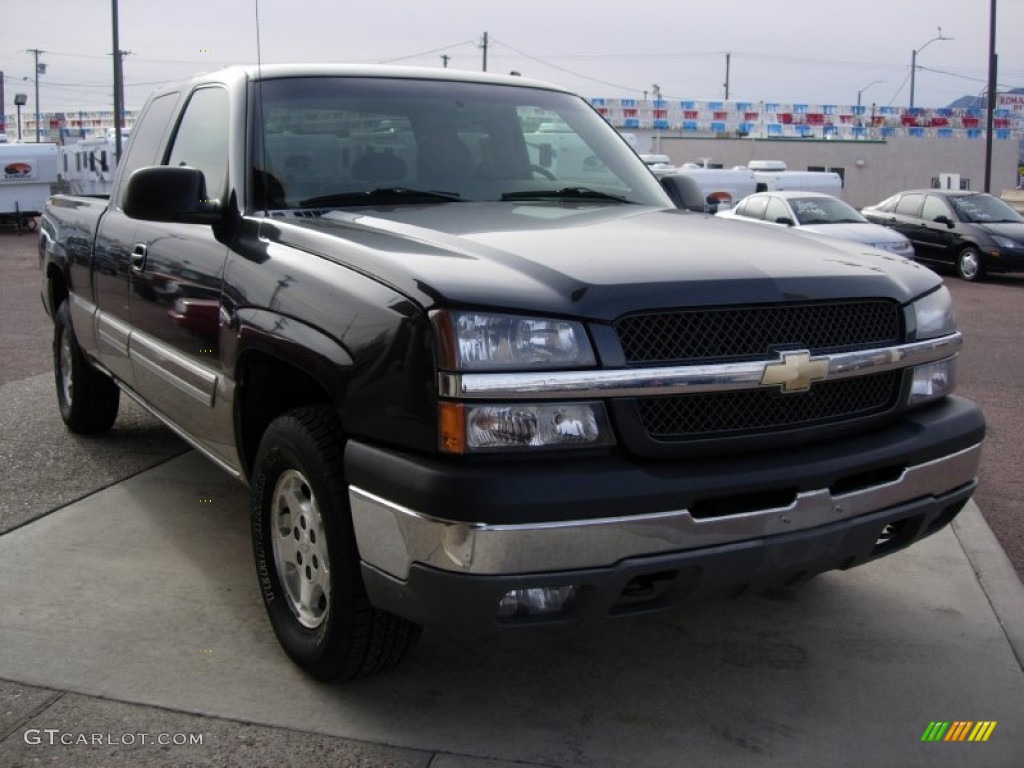 2003 Silverado 1500 LS Extended Cab 4x4 - Dark Gray Metallic / Medium Gray photo #5