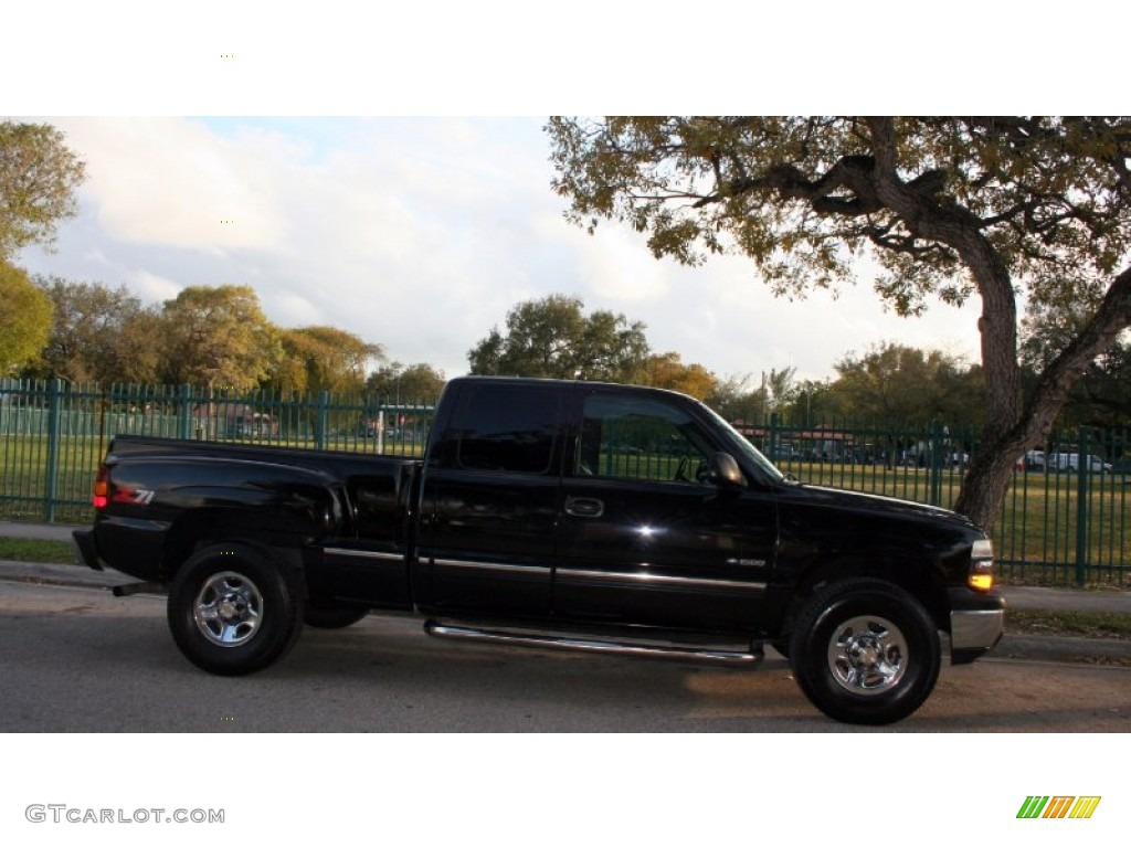 2000 Silverado 1500 LS Extended Cab 4x4 - Onyx Black / Graphite photo #11