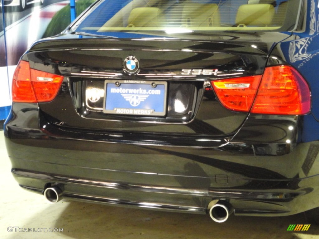 2009 3 Series 335i Sedan - Jet Black / Beige photo #10