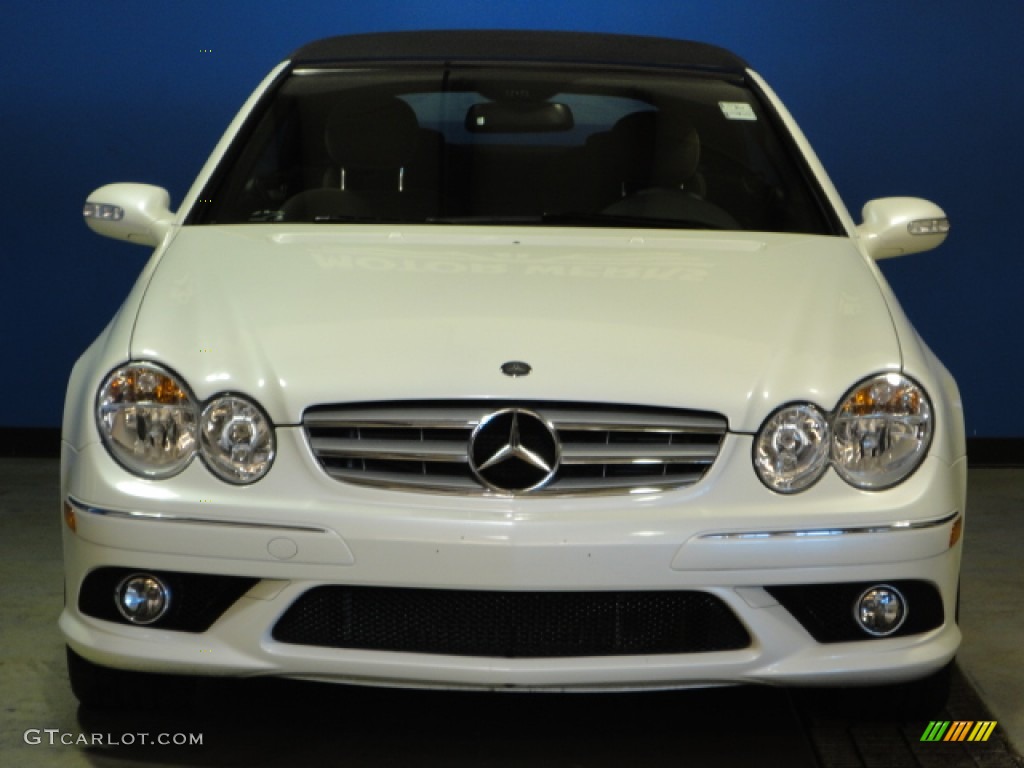 2009 CLK 350 Cabriolet - Arctic White / Tobacco Brown photo #3