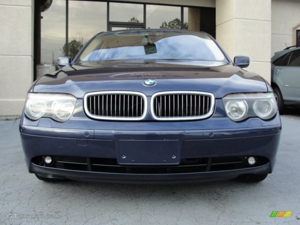 2003 7 Series 745i Sedan - Orient Blue Metallic / Dark Beige/Beige III photo #5
