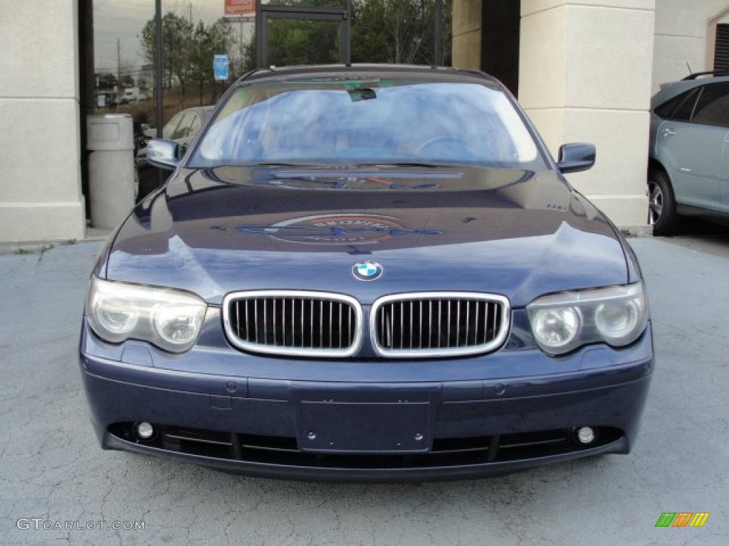 2003 7 Series 745i Sedan - Orient Blue Metallic / Dark Beige/Beige III photo #6