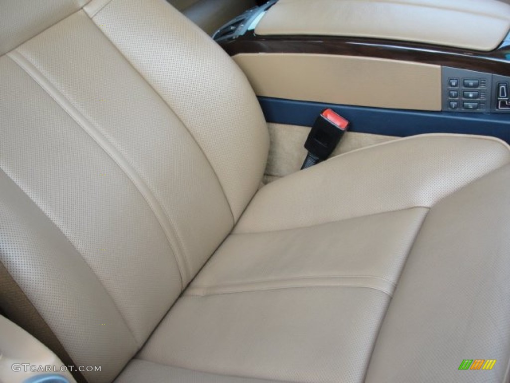 2003 7 Series 745i Sedan - Orient Blue Metallic / Dark Beige/Beige III photo #18