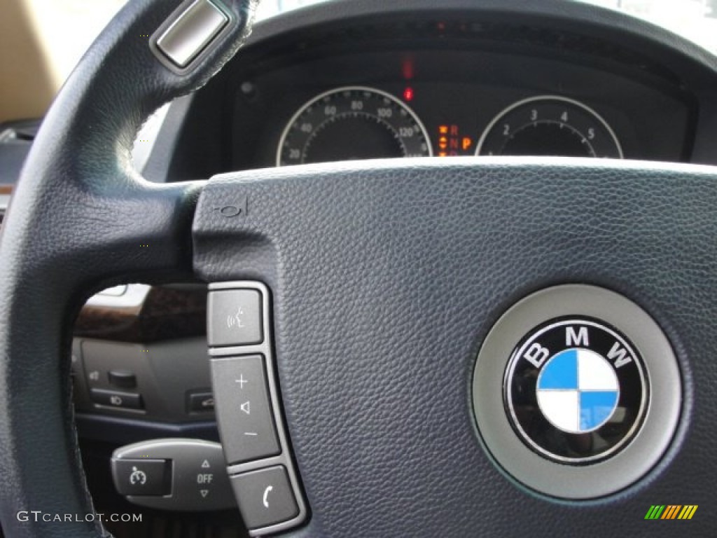 2003 7 Series 745i Sedan - Orient Blue Metallic / Dark Beige/Beige III photo #20
