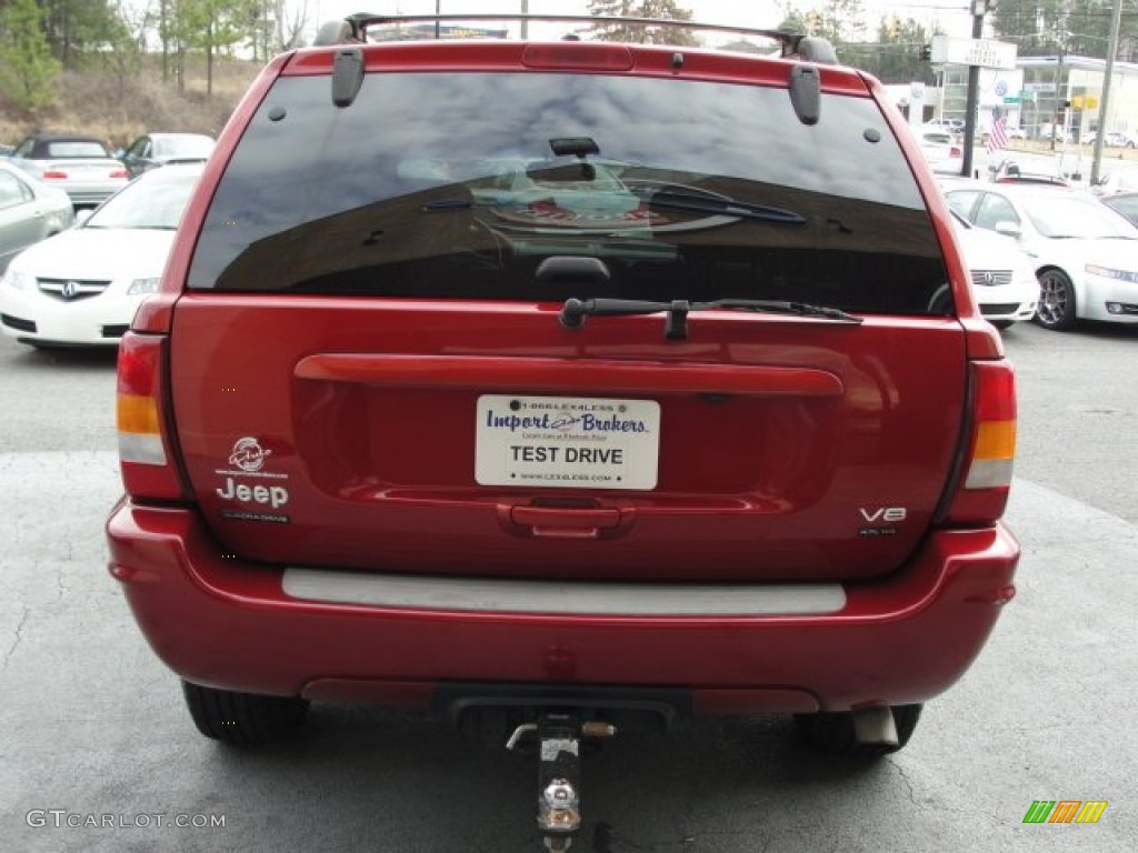 2003 Grand Cherokee Overland 4x4 - Inferno Red Tinted Pearlcoat / Dark Slate Gray/Light Slate Gray photo #11