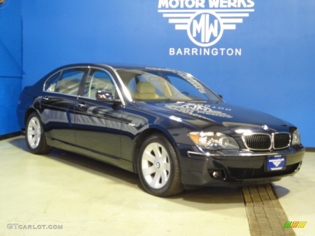 2008 7 Series 750Li Sedan - Monaco Blue Metallic / Cream Beige photo #1
