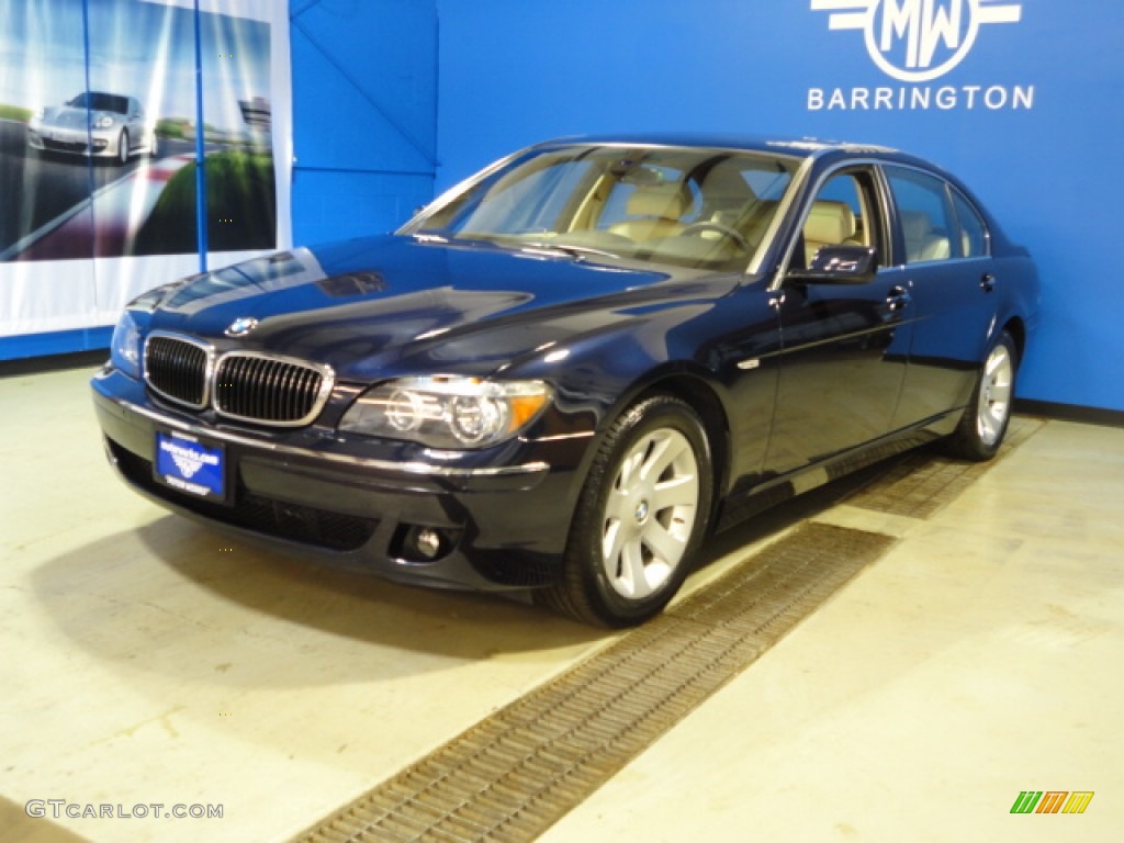 2008 7 Series 750Li Sedan - Monaco Blue Metallic / Cream Beige photo #3