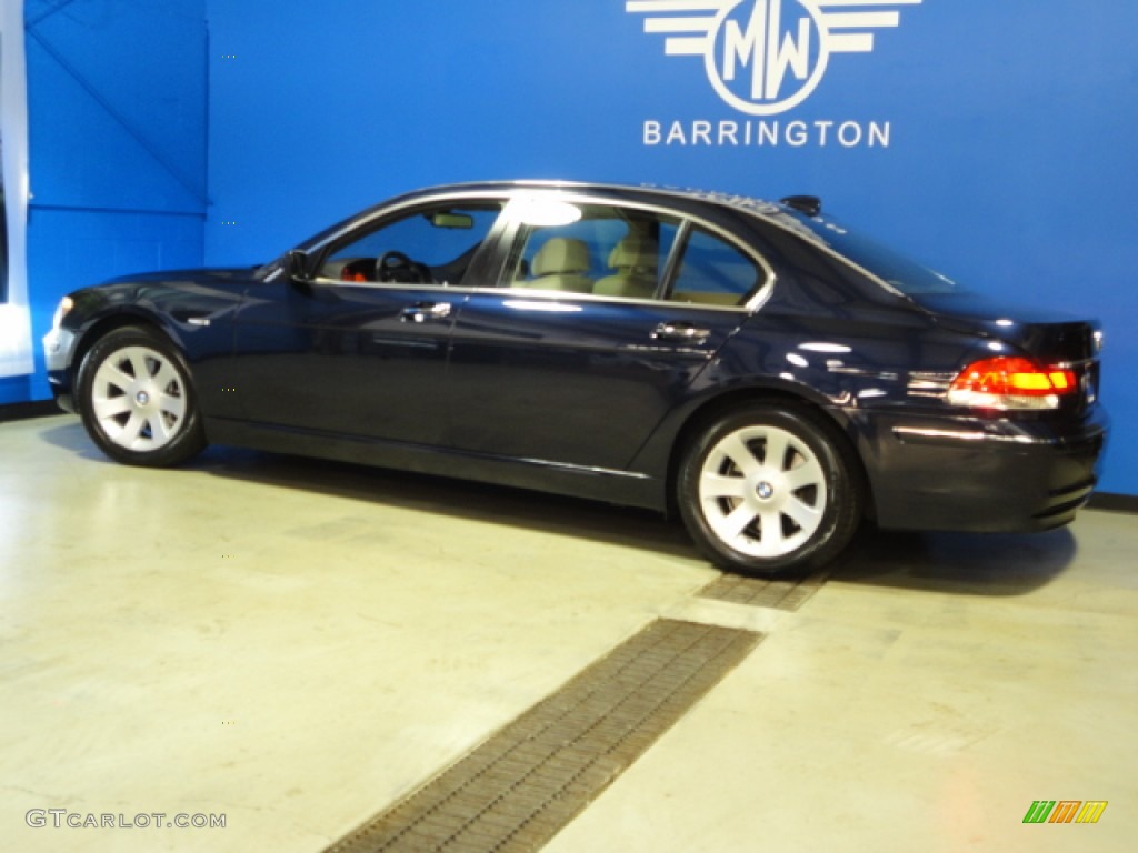 2008 7 Series 750Li Sedan - Monaco Blue Metallic / Cream Beige photo #4