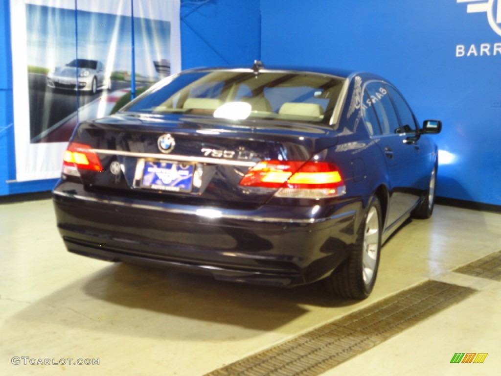 2008 7 Series 750Li Sedan - Monaco Blue Metallic / Cream Beige photo #5