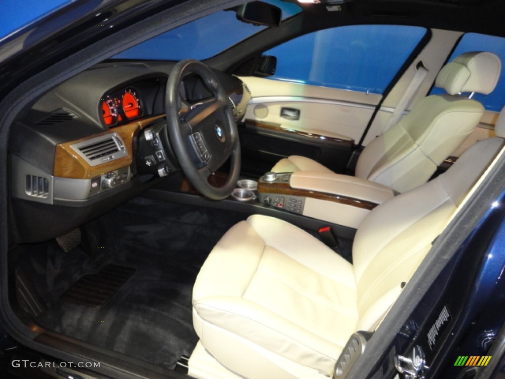 2008 7 Series 750Li Sedan - Monaco Blue Metallic / Cream Beige photo #11