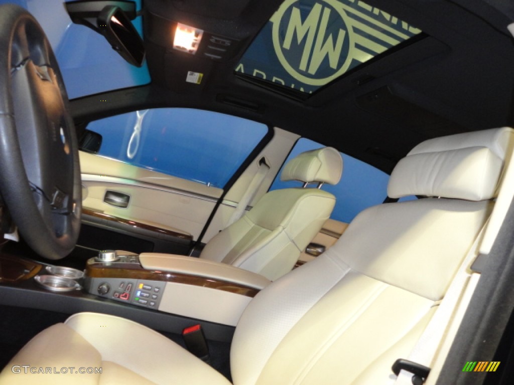 2008 7 Series 750Li Sedan - Monaco Blue Metallic / Cream Beige photo #14