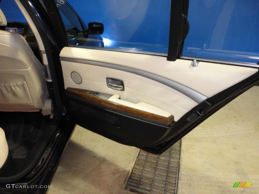 2008 7 Series 750Li Sedan - Monaco Blue Metallic / Cream Beige photo #29