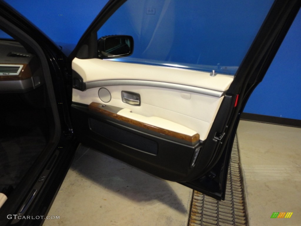 2008 7 Series 750Li Sedan - Monaco Blue Metallic / Cream Beige photo #32
