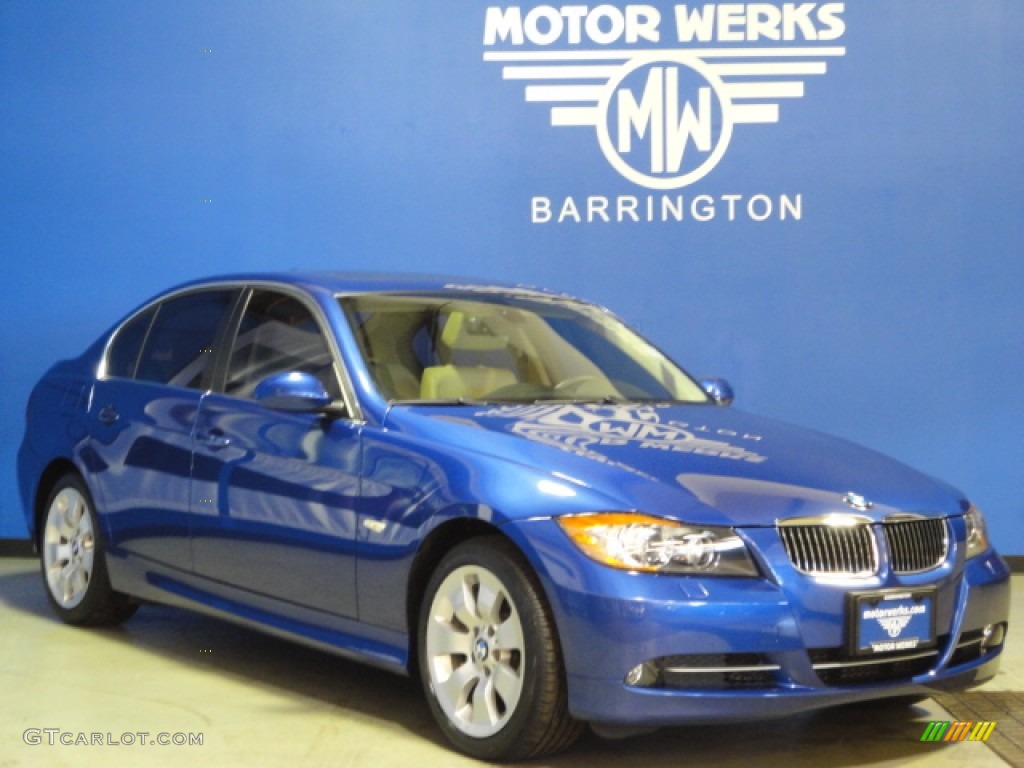 2008 3 Series 335xi Sedan - Montego Blue Metallic / Beige photo #1