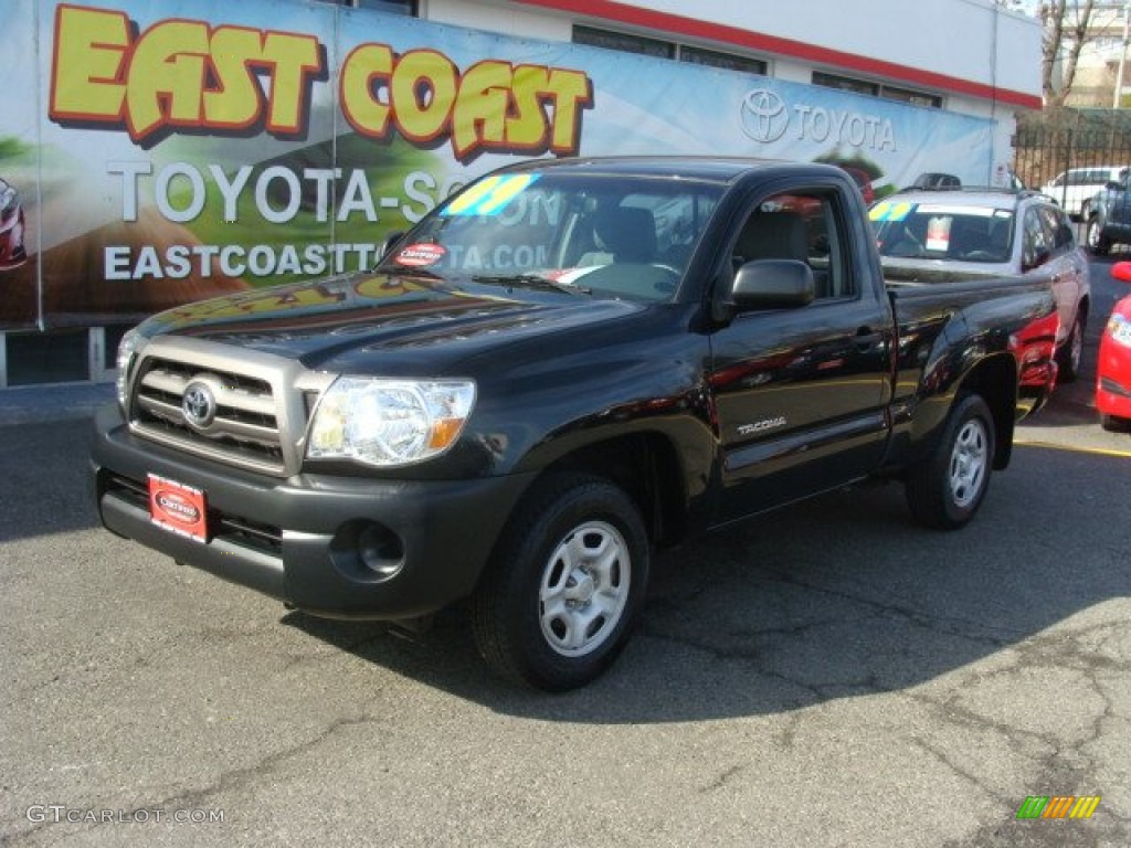 2009 Tacoma Regular Cab - Black Sand Pearl / Graphite Gray photo #3