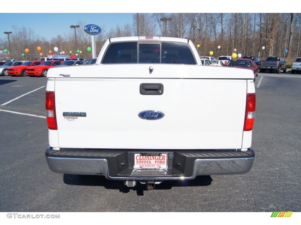 2005 F150 XLT SuperCab - Oxford White / Medium Flint/Dark Flint Grey photo #4