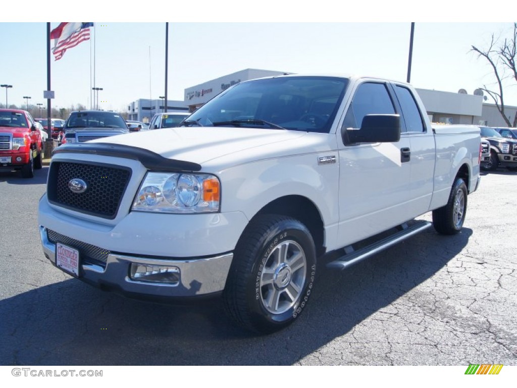 2005 F150 XLT SuperCab - Oxford White / Medium Flint/Dark Flint Grey photo #6