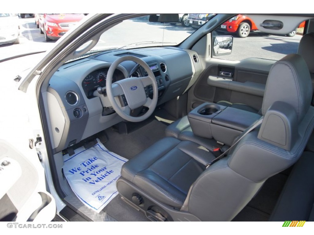 2005 F150 XLT SuperCab - Oxford White / Medium Flint/Dark Flint Grey photo #21