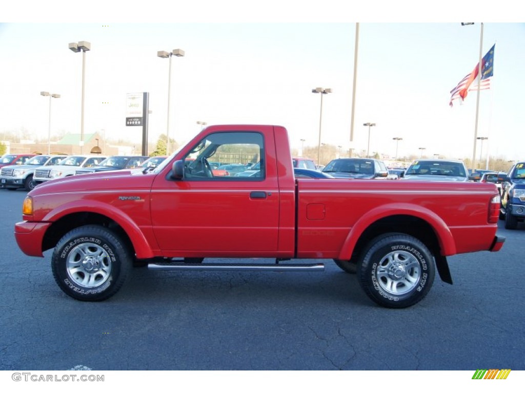 Bright Red 2003 Ford Ranger Edge Regular Cab Exterior Photo #60425719