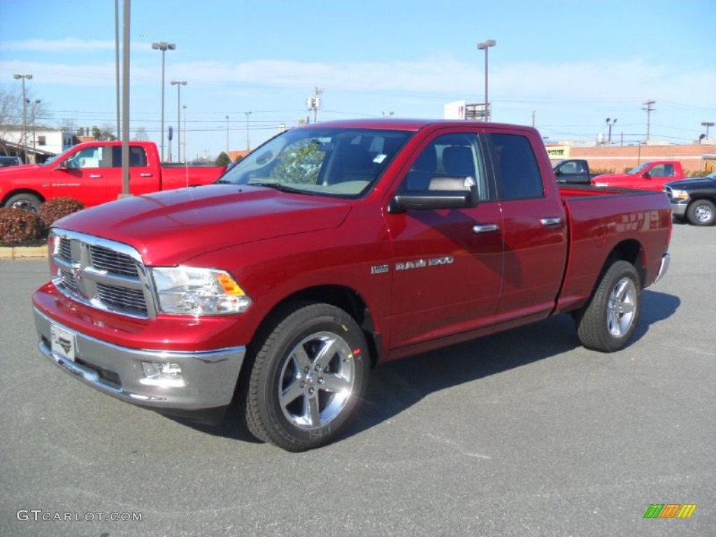 2012 Ram 1500 Big Horn Quad Cab 4x4 - Deep Cherry Red Crystal Pearl / Dark Slate Gray/Medium Graystone photo #1