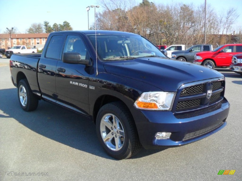 True Blue Pearl 2012 Dodge Ram 1500 Express Quad Cab 4x4 Exterior Photo #60428272