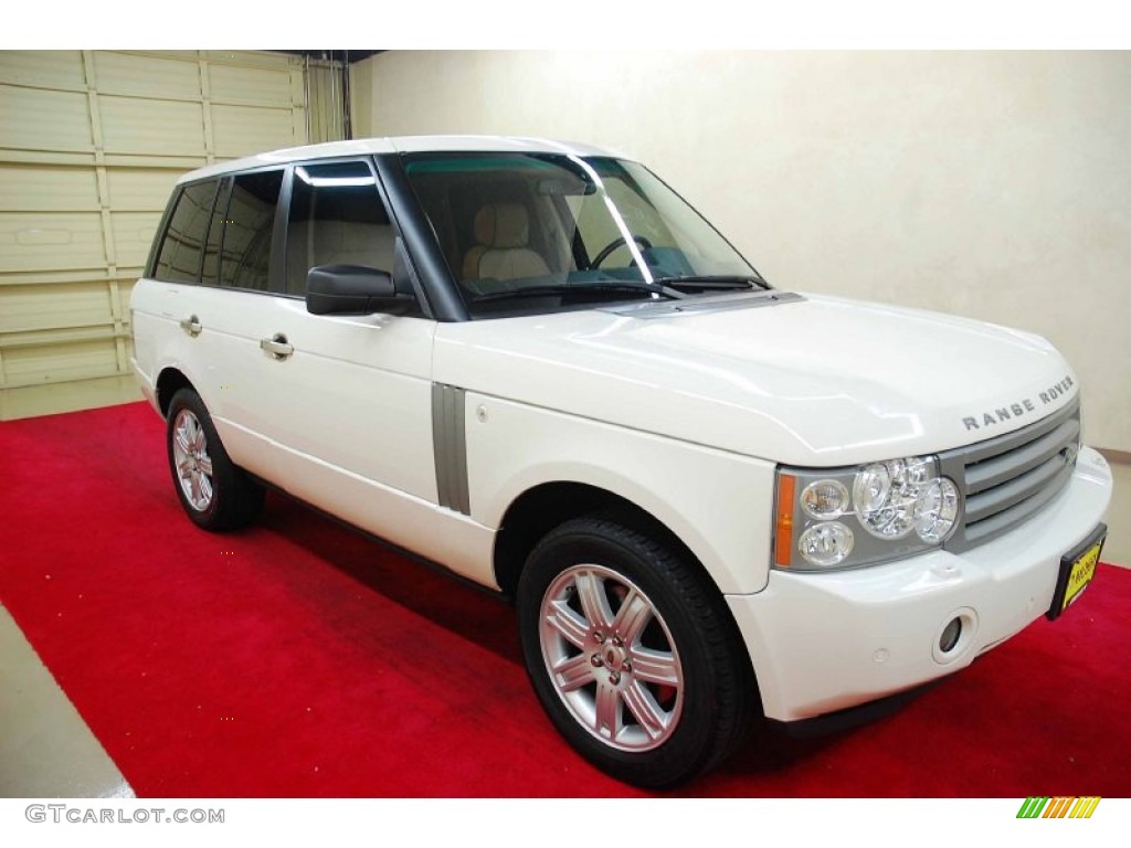 2008 Range Rover V8 HSE - Alaska White / Sand photo #1