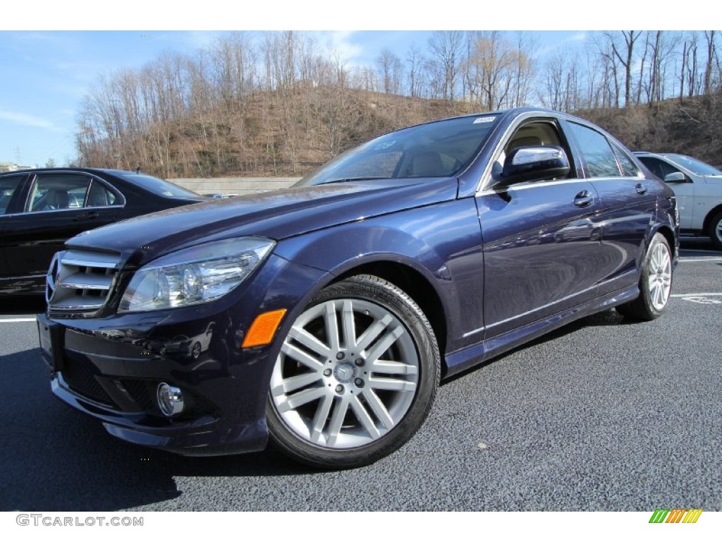 2009 C 300 4Matic Sport - Capri Blue Metallic / Almond/Mocha photo #1