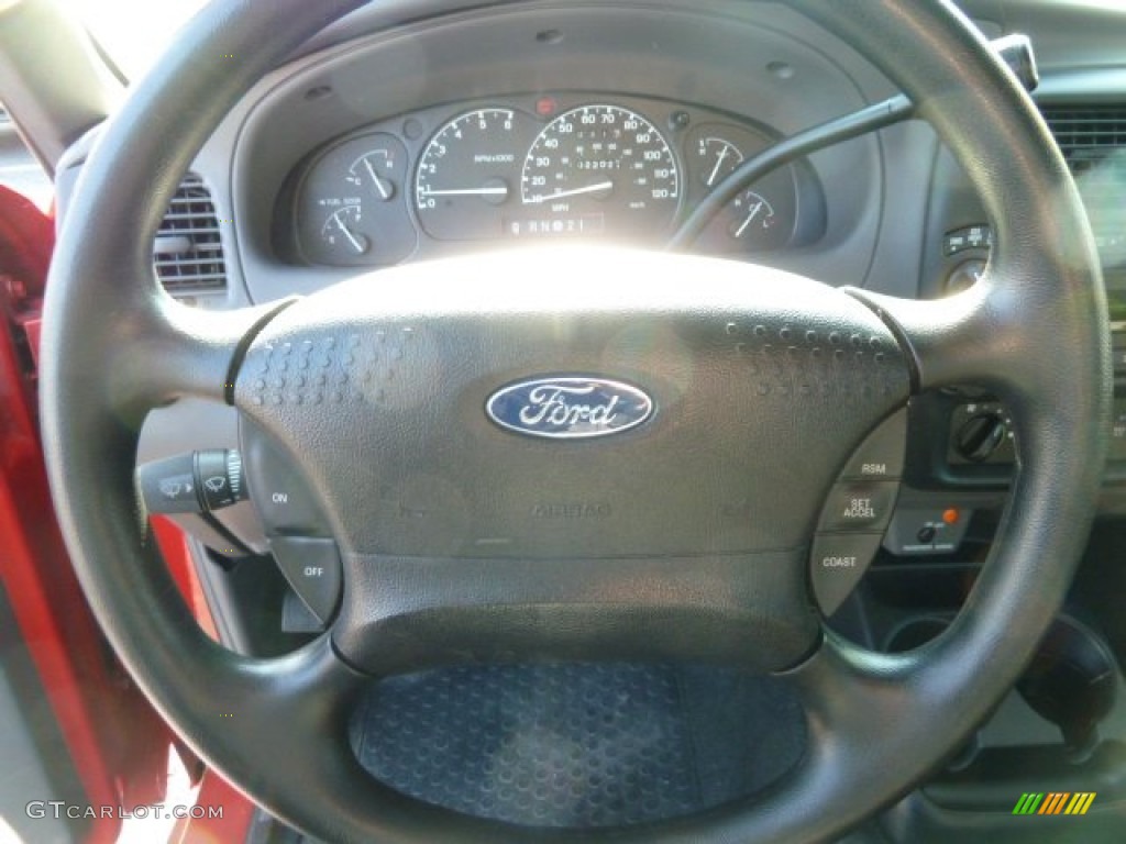 2003 Ford Ranger Edge Regular Cab 4x4 Dark Graphite Steering Wheel Photo #60434444