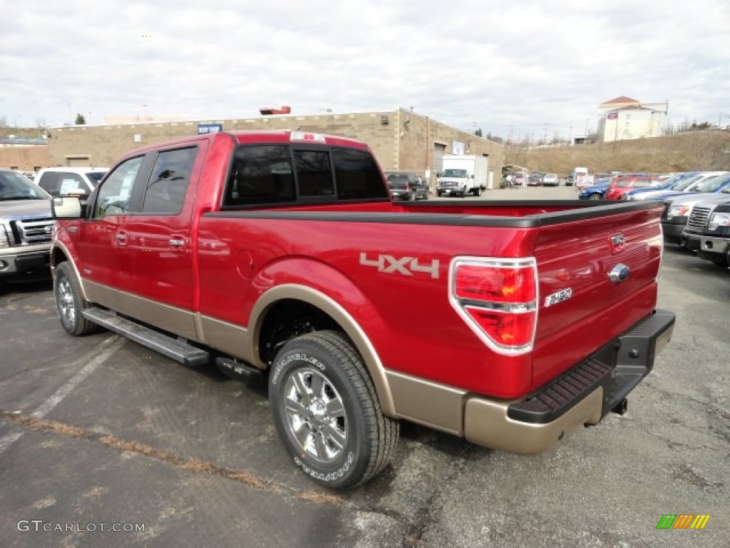Red Candy Metallic 2012 Ford F150 Lariat SuperCrew 4x4 Exterior Photo #60434648