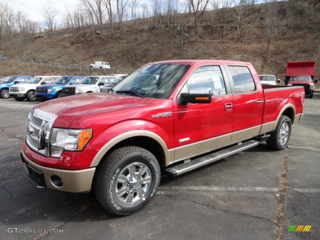 Red Candy Metallic 2012 Ford F150 Lariat SuperCrew 4x4 Exterior Photo #60434657
