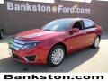 2012 Red Candy Metallic Ford Fusion Hybrid  photo #1