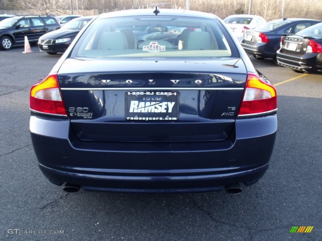 2010 S80 T6 AWD - Caspian Blue Metallic / Sandstone photo #4