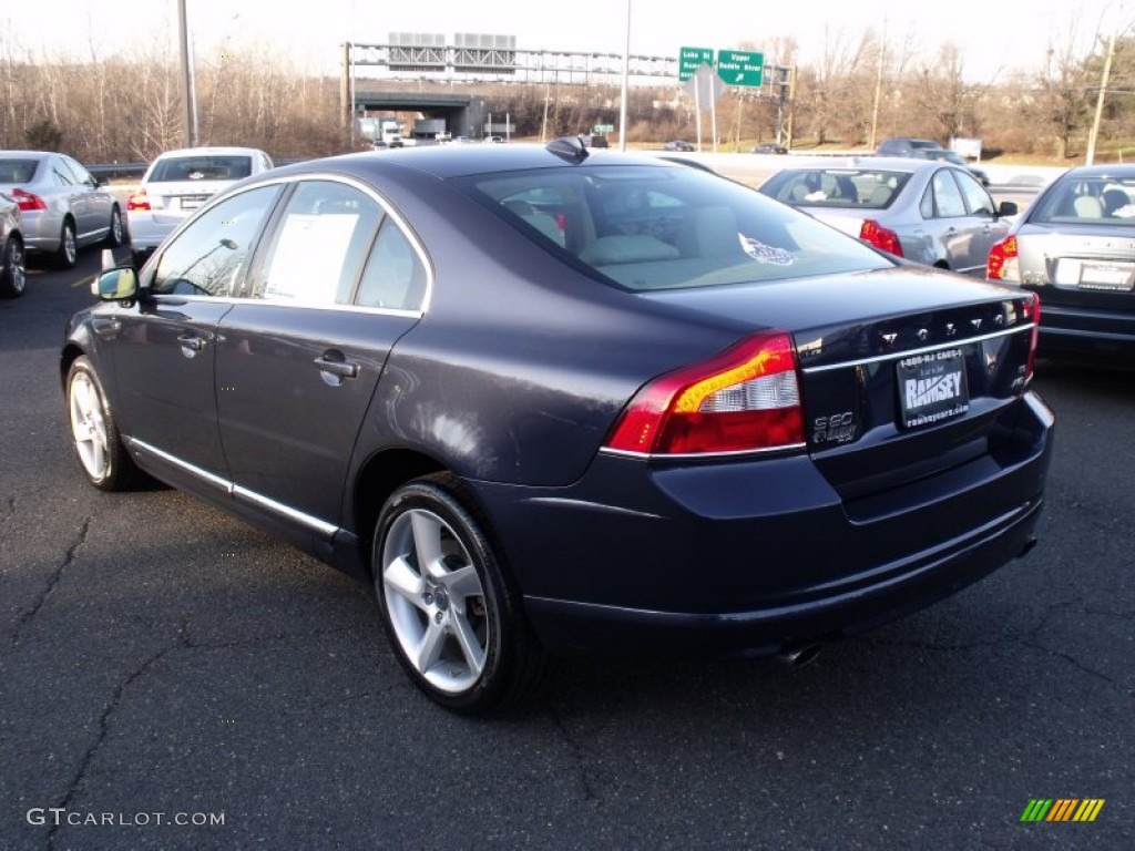2010 S80 T6 AWD - Caspian Blue Metallic / Sandstone photo #6