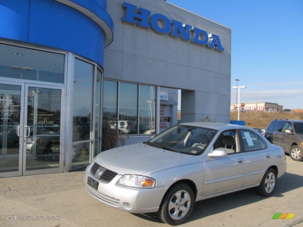 2006 Sentra 1.8 S - Brilliant Aluminum Metallic / Taupe Beige photo #1