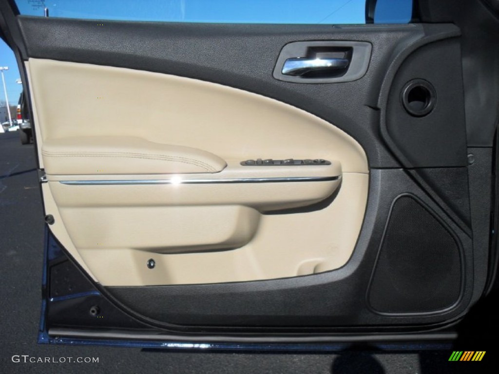 2012 Dodge Charger SE Black/Light Frost Beige Door Panel Photo #60439244