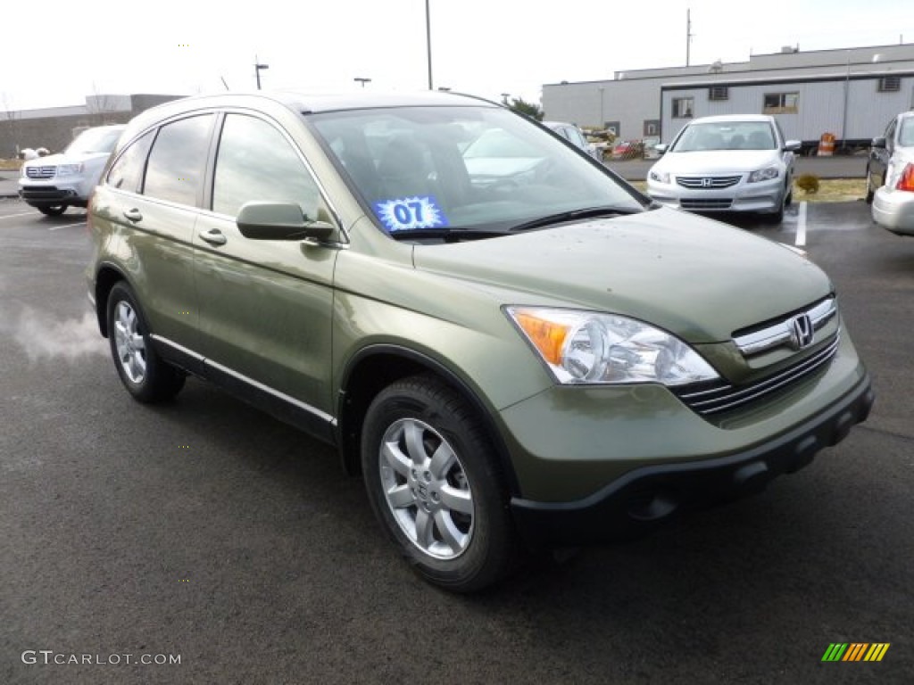 2007 CR-V EX-L 4WD - Green Tea Metallic / Ivory photo #1