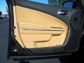 2012 Dodge Charger Tan/Black Interior Door Panel Photo