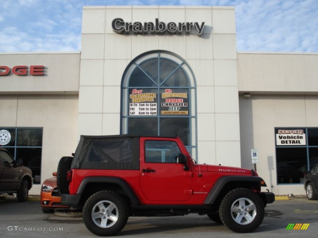 2009 Wrangler Rubicon 4x4 - Flame Red / Dark Slate Gray/Medium Slate Gray photo #1