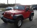 2009 Flame Red Jeep Wrangler Rubicon 4x4  photo #4