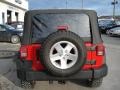 2009 Flame Red Jeep Wrangler Rubicon 4x4  photo #7