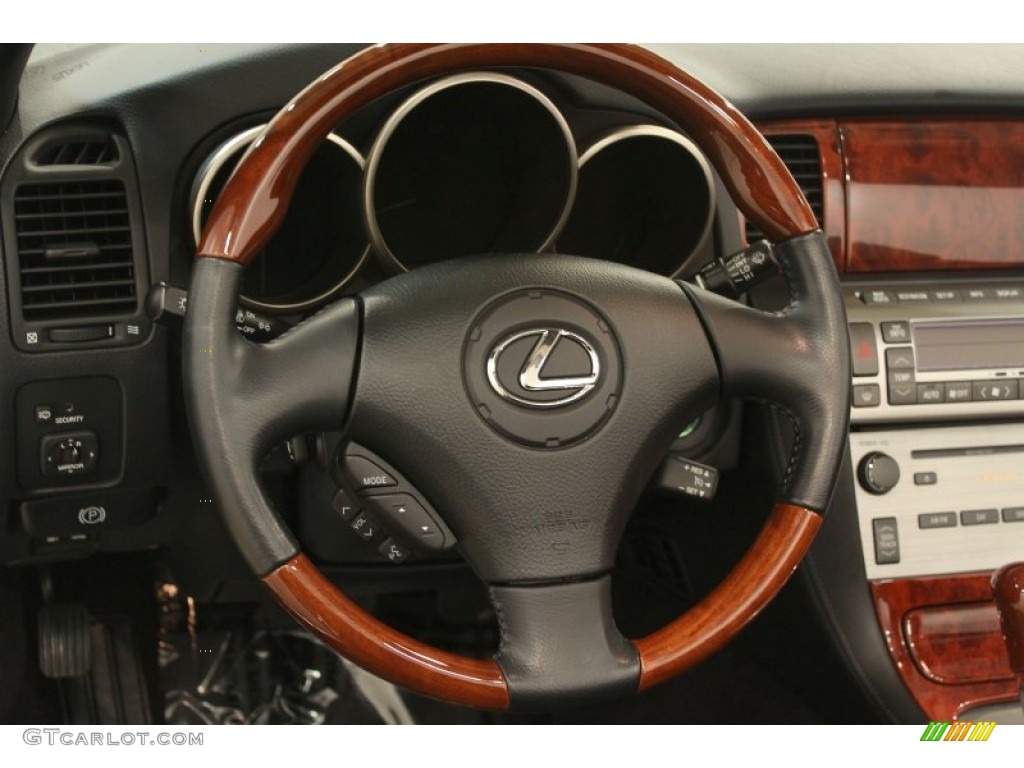 2010 Lexus SC 430 Convertible Black Steering Wheel Photo #60441410