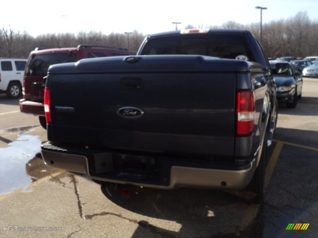 2005 F150 Lariat SuperCrew 4x4 - Medium Wedgewood Blue Metallic / Tan photo #11