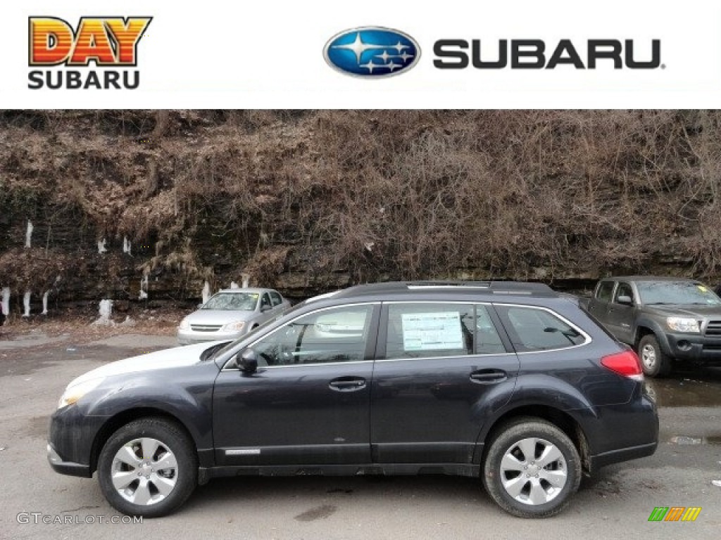 2012 Outback 2.5i - Graphite Gray Metallic / Off Black photo #1