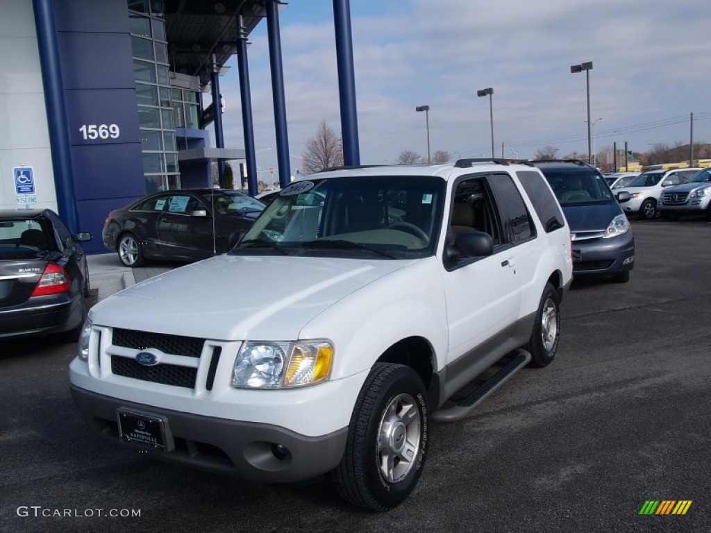 2003 Explorer Sport XLS - Oxford White / Medium Parchment Beige photo #1