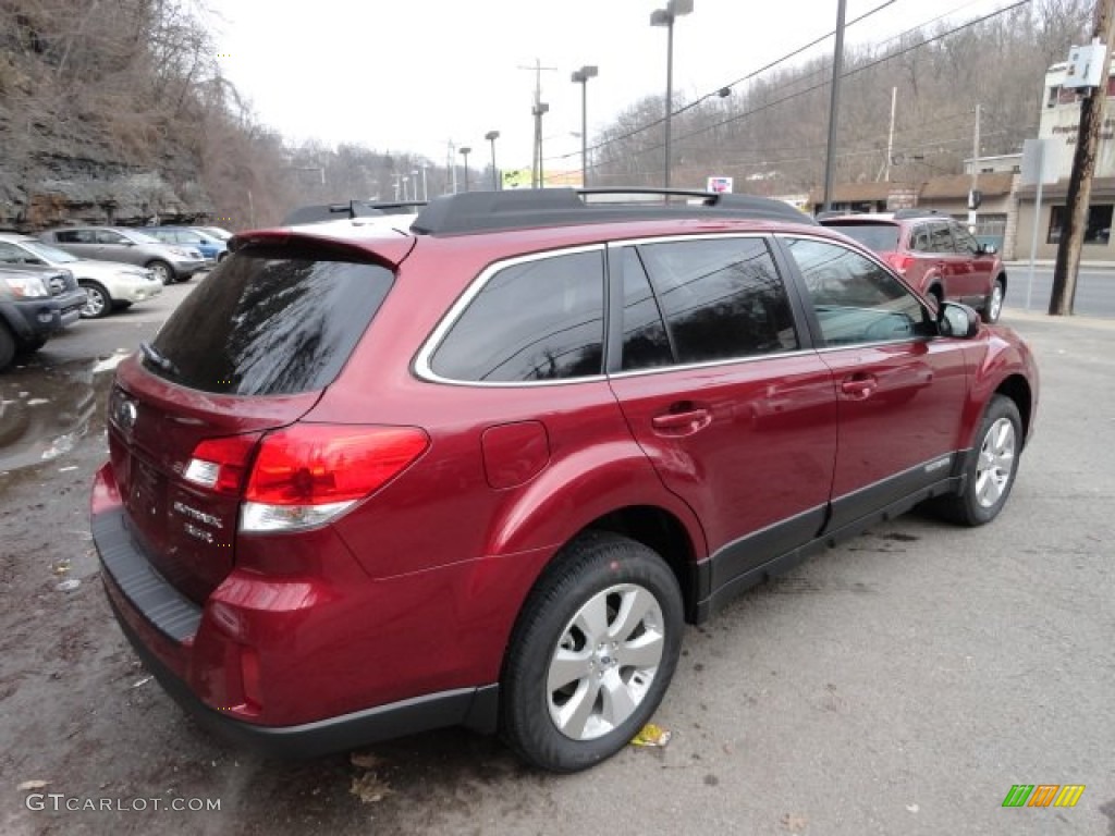 2012 Outback 3.6R Limited - Ruby Red Pearl / Off Black photo #3