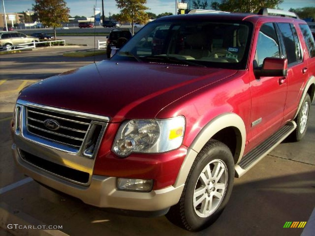 2006 Explorer Eddie Bauer - Redfire Metallic / Camel photo #2