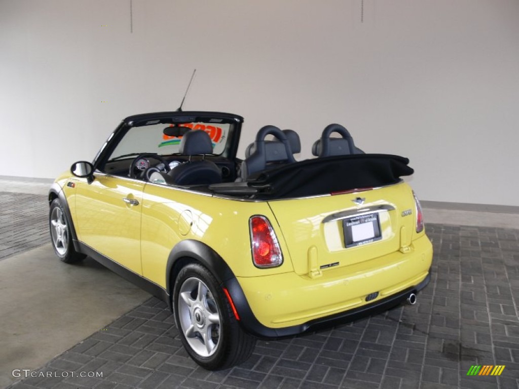 2005 Cooper Convertible - Liquid Yellow / Panther Black photo #3