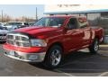 2010 Flame Red Dodge Ram 1500 SLT Crew Cab 4x4  photo #2